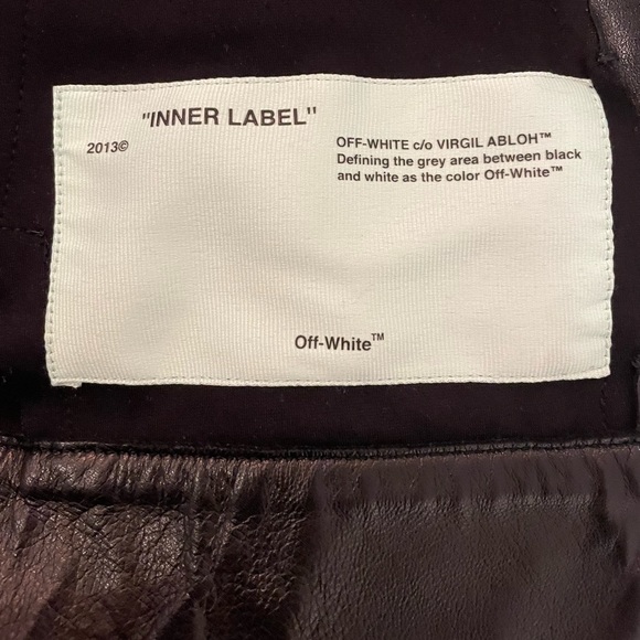 Off White Leather Jacket - Picture 6 of 11